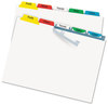 A Picture of product AVE-11418 Avery® Print & Apply Index Maker® Clear Label Dividers with Easy Printable Strip and Color Tabs 5-Tab, 11 x 8.5, White, Traditional 5 Sets
