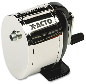  X-ACTO 1031 KS Manual Classroom Pencil Sharpener,  Counter/Wall-Mount, Black/Nickel-plated : Office Products