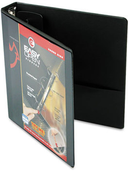 Cardinal® Premier Easy Open® ClearVue™ Locking Round Ring Binder,  1.5" Cap, 11 x 8 1/2, Black