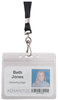 A Picture of product AVT-91132 Advantus® Resealable ID Badge Holders,  Lanyard, Horizontal, 3 3/4 x 2 5/8, Clear, 20/Pack