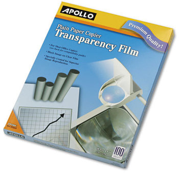 Apollo® Transparency Film,  Letter, Clear, 100/Box
