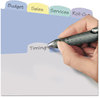 A Picture of product AVE-16171 Avery® Write & Erase Big Tab™ Durable Plastic Dividers and 3-Hole Punched, 8-Tab, 11 x 8.5, Assorted, 1 Set