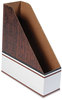 A Picture of product FEL-07224 Bankers Box® Magazine File Corrugated Cardboard 4 x 11 12.25, Wood Grain, 12/Carton