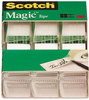 A Picture of product MMM-3105 Scotch® Magic™ Tape in Handheld Dispenser 1" Core, 0.75" x 25 ft, Clear, 3/Pack