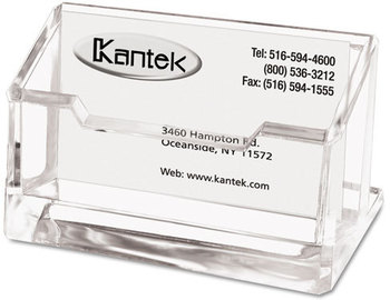 Kantek Clear Acrylic Business Card Holder,  Capacity 80 Cards, Clear