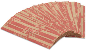 Coin-Tainer® Flat Coin Wrappers,  Pennies, $.50, 1000 Wrappers/Box