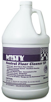 Misty® Neutral Floor Cleaner EP,  Lemon, 1gal Bottle, 4/Case