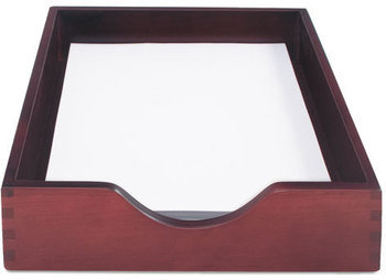 Carver™ Hardwood Stackable Desk Trays,  Mahogany