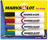 A Picture of product AVE-24409 Avery® MARKS A LOT® Desk-Style Dry Erase Marker Broad Chisel Tip, Assorted Colors, 4/Set (24409)