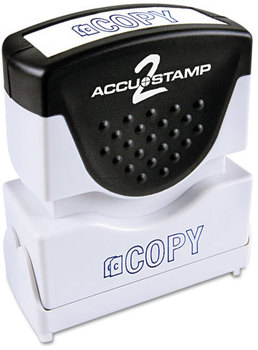 ACCUSTAMP2® Pre-Inked Shutter Stamp with Microban®,  Blue, COPY, 1 5/8 x 1/2