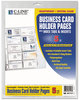 A Picture of product CLI-61117 C-Line® Business Card Holders,  20 Cards Per Letter Page, Clear, 5 Pages