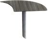 A Picture of product MLN-MNEXTRLGS Mayline® Medina™ Series Laminate Curved Desk Extension,  Right-Hand, 47w x 24d x 29 1/2h, Gray Steel