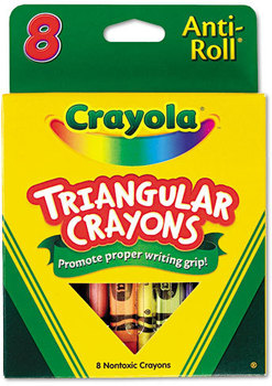 Crayola® Triangular Crayons,  8 Colors/Box
