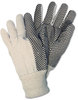 A Picture of product CRW-8808 Memphis™ Men's Dotted Canvas Gloves,  White, 12 Pairs