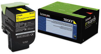 Lexmark™ 70C10C0-70C1XY0 Toner,  4000 Page-Yield, Yellow