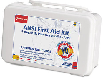 First Aid Only™ ANSI-Compliant First Aid Kit,  64 Pieces, Plastic Case