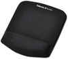 A Picture of product FEL-9252001 Fellowes® PlushTouch™ Wrist Rest with FoamFusion™ Technology Mouse Pad 7.25 x 9.37, Black