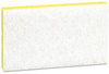 A Picture of product MMM-08251 Scotch-Brite™ Professional Light-Duty Scrubbing Sponge 63 #63, 3.6 x 6.1, 0.7" Thick, Yellow/White, 20/Carton