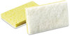 A Picture of product MMM-08251 Scotch-Brite™ Professional Light-Duty Scrubbing Sponge 63 #63, 3.6 x 6.1, 0.7" Thick, Yellow/White, 20/Carton