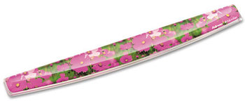 Fellowes® Photo Gel Supports with Microban® Protection Keyboard Wrist Rest 18.56 x 2.31, Pink Flowers Design
