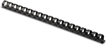 Fellowes® Plastic Comb Bindings 1/2" Diameter, 90 Sheet Capacity, Black, 25/Pack