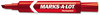 A Picture of product AVE-07887 Avery® MARKS A LOT® Regular Desk-Style Permanent Marker Broad Chisel Tip, Red, Dozen (7887)