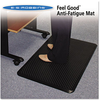 ES Robbins® Feel Good Anti-Fatigue Floor Mat,  36 x 24, PVC, Black