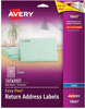 A Picture of product AVE-18667 Avery® Matte Clear Easy Peel® Mailing Labels with Sure Feed® Technology w/ Inkjet Printers, 0.5 x 1.75, 80/Sheet, 10 Sheets/Pack