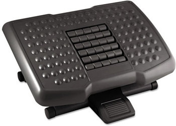 Kantek Premium Adjustable Footrest with Rollers,  Plastic, 18w x 13d x 4h, Black