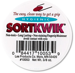 LEE Sortkwik® Fingertip Moisteners,  3/8 oz, Pink, 3/Pack