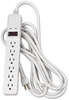 A Picture of product FEL-99036 Fellowes® Basic Home/Office Six-Outlet Surge Protector 6 AC Outlets, 15 ft Cord, 450 J, Platinum