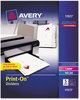 A Picture of product AVE-11517 Avery® Customizable Print-On™ Dividers 3-Hole Punched, 5-Tab, 11 x 8.5, White, 25 Sets