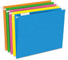 A Picture of product PFX-81672 Pendaflex® Glow Hanging File Folders,  1/5 Tab, Letter, Glow Assorted, 25/Box