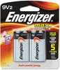 A Picture of product EVE-522BP2 Energizer® MAX® Alkaline Batteries,  9V, 2 Batteries/Pack