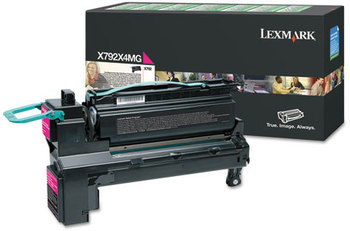 Lexmark™ X792X4CG, X792X4KG, X792X4MG, X792X4YG Toner,  20000 Page-Yield, Magenta