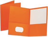 A Picture of product OXF-57510 Oxford® Twin-Pocket Folder,  Embossed Leather Grain Paper, Orange