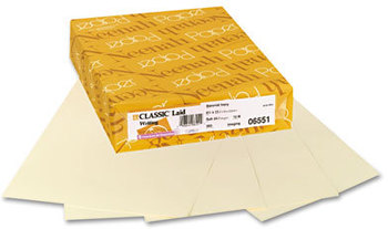 Neenah Paper CLASSIC® Laid Stationery Writing Paper,  24-lb, 8-1/2 x 11, Baronial Ivory, 500/Rm