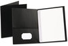 A Picture of product OXF-57706 Oxford® Twin-Pocket Folder with Prong Fasteners,  Letter, 1/2" Capacity, Black 25/Box