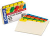 A Picture of product OXF-03514 Oxford® Manila Index Card Guides with Laminated Tabs,  Alpha, 1/5 Tab, Manila, 3 x 5, 25/Set