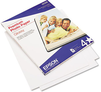 Epson® Premium Photo Paper,  68 lbs., High-Gloss, 8-1/2 x 11, 25 Sheets/Pack