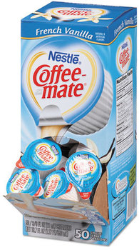 Coffee-mate® Liquid Coffee Creamer,  French Vanilla Flavor 0.375 oz., 50/Box  4Box/Case