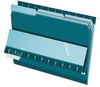 A Picture of product PFX-421013TEA Pendaflex® Interior File Folders 1/3-Cut Tabs: Assorted, Letter Size, Teal, 100/Box