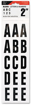 COSCO® Letters, Numbers & Symbols,  Numbers & Symbols, Adhesive, 2", Black