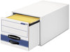 A Picture of product FEL-1231201 Bankers Box® STOR/DRAWER® STEEL PLUS™ Extra Space-Savings Storage Drawers Legal Files, 16.75" x 25.5" 11.5", Kraft/Green, 6/Carton