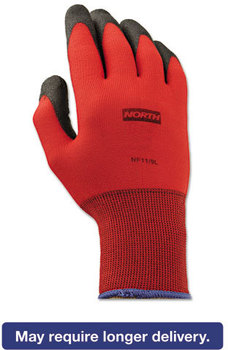 North Safety® NorthFlex Red™ Foamed PVC Gloves,  Red/Black, Size 9L, 12 Pairs