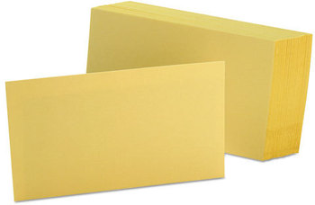 Oxford® Index Cards,  3 x 5, Canary, 100/Pack