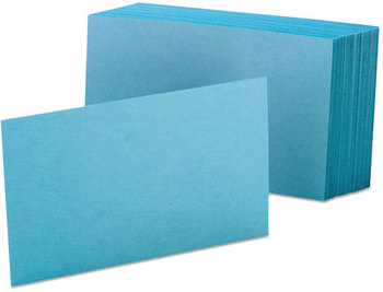 Oxford® Index Cards,  4 x 6, Blue, 100/Pack