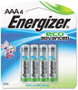 A Picture of product EVE-XR92BP4 Energizer® Eco Advanced™ Batteries,  AAA, 4/Pk