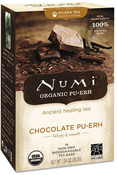 Numi® Organic Tea,  Chocolate Puerh, 16/Box
