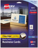 A Picture of product AVE-8876 Avery® Premium Clean Edge® Business Cards True Print Inkjet, 2 x 3.5, Ivory, 200 10 Sheet, 20 Sheets/Pack